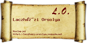 Laczházi Orsolya névjegykártya